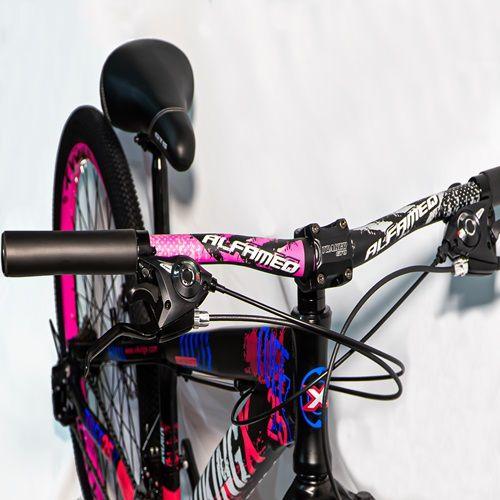 Bicicleta aro 26 Vikingx Preto Rosa 21v Câmbios Shimano Aro Vmaxx
